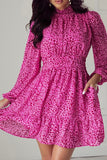 Rose Pink Leopard Print Dress-Sandi's Styles