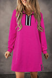 Hot pink textured shift dress-Sandi's Styles