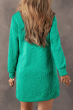 Green Textured Bow shift dress-Sandi's Styles