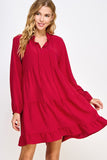 Deep Red Dress-Sandi's Styles