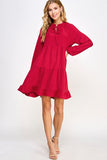 Deep Red Dress-Sandi's Styles