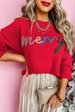 Red Merry Sweater-Sandi's Styles