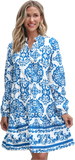 Blue and White Dress-Sandi's Styles