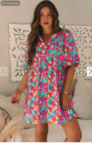 Bubble sleeve baby doll dress-Sandi's Styles