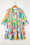 Colorful abstract Print Dress-Sandi's Styles