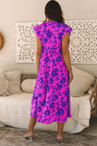 Pink and Royal Print Maxi Dress-Sandi's Styles