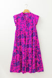 Pink and Royal Print Maxi Dress-Sandi's Styles