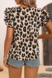 Leopard Print Top Short Sleeves-Sandi's Styles