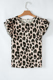 Leopard Print Top Short Sleeves-Sandi's Styles