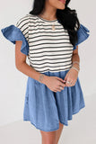 Denim and Stripe Dress-Sandi's Styles