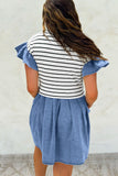 Denim and Stripe Dress-Sandi's Styles