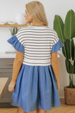 Denim and Stripe Dress-Sandi's Styles