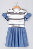 Denim and Stripe Dress-Sandi's Styles