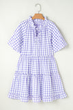 Lavender Plaid Dress-Sandi's Styles