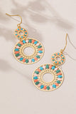 Colorful round drop earrings-Sandi's Styles