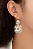 Colorful round drop earrings-Sandi's Styles