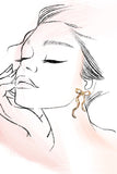 Hammered Long Bow Earrings-Sandi's Styles
