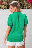 Green Textured Top-Sandi's Styles