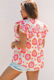 Pink And Coral Print Top-Sandi's Styles