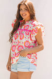 Pink And Coral Print Top-Sandi's Styles
