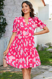 Bright pink leopard print dress-Sandi's Styles