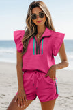 Pink Two Piece Short Set-Sandi's Styles