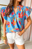 Blue Floral Top-Sandi's Styles