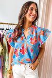 Blue Floral Top-Sandi's Styles