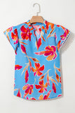 Blue Floral Top-Sandi's Styles
