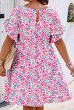Pink Floral Curvy-Plus Dress-Sandi's Styles