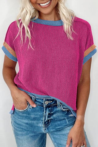 Pink Textured Top-Sandi's Styles