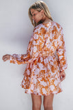 Brown Floral Dress-Sandi's Styles