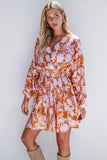 Brown Floral Dress-Sandi's Styles