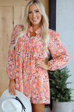 Peach Abstract Dress-Sandi's Styles