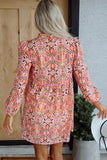 Peach Abstract Dress-Sandi's Styles
