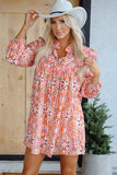Peach Abstract Dress-Sandi's Styles
