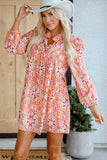 Peach Abstract Dress-Sandi's Styles