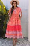 Coral Maxi Dress-Sandi's Styles