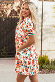Orange and Blue Dress-Sandi's Styles