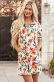 Orange and Blue Dress-Sandi's Styles