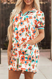 Orange and Blue Dress-Sandi's Styles
