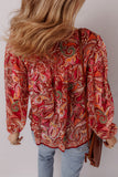 Burgundy Paisley Print Top-Sandi's Styles