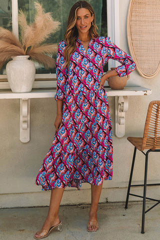 Abstract Midi Dress