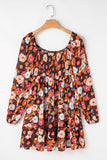 Black and Rust Floral Dress-Sandi's Styles