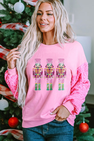 Pink Sequin Nutcracker Top