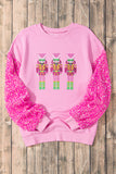 Pink Sequin Nutcracker Top