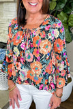 Black Floral Top-Sandi's Styles