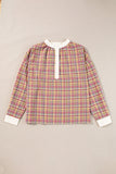 Cream Plaid Top-Sandi's Styles