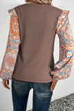 Brown Waffle Knot Top