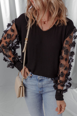 Black Mesh Top